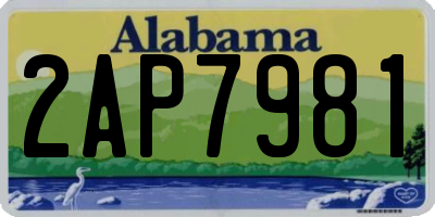 AL license plate 2AP7981