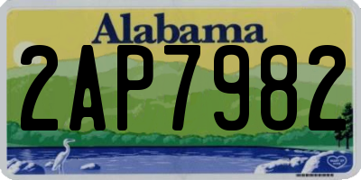 AL license plate 2AP7982