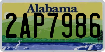 AL license plate 2AP7986