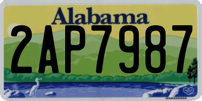 AL license plate 2AP7987