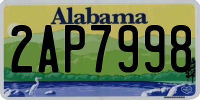 AL license plate 2AP7998