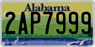 AL license plate 2AP7999