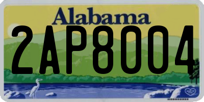 AL license plate 2AP8004