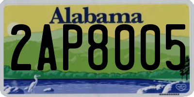 AL license plate 2AP8005