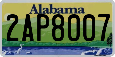 AL license plate 2AP8007