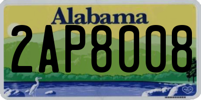 AL license plate 2AP8008