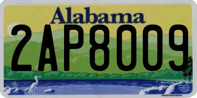 AL license plate 2AP8009