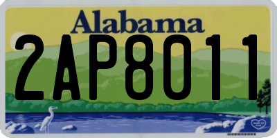 AL license plate 2AP8011