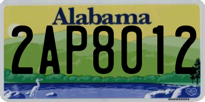 AL license plate 2AP8012