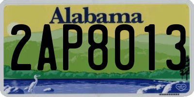 AL license plate 2AP8013