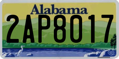 AL license plate 2AP8017