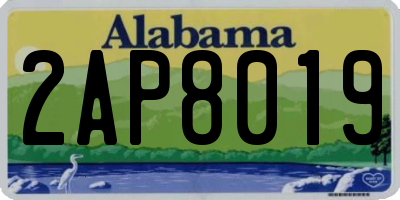 AL license plate 2AP8019
