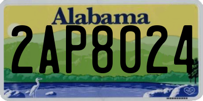 AL license plate 2AP8024
