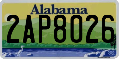 AL license plate 2AP8026