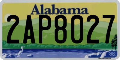 AL license plate 2AP8027