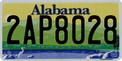 AL license plate 2AP8028