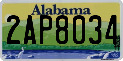 AL license plate 2AP8034
