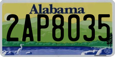 AL license plate 2AP8035
