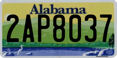 AL license plate 2AP8037