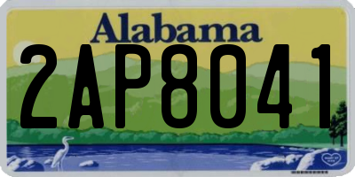 AL license plate 2AP8041