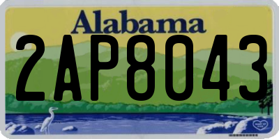 AL license plate 2AP8043