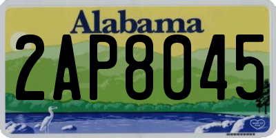 AL license plate 2AP8045