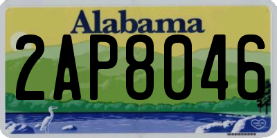 AL license plate 2AP8046