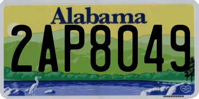 AL license plate 2AP8049
