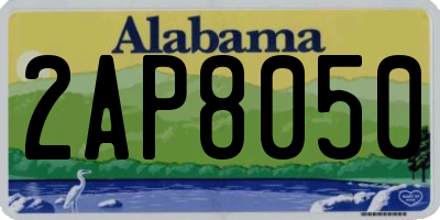 AL license plate 2AP8050