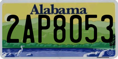 AL license plate 2AP8053