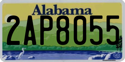 AL license plate 2AP8055