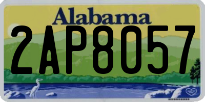AL license plate 2AP8057