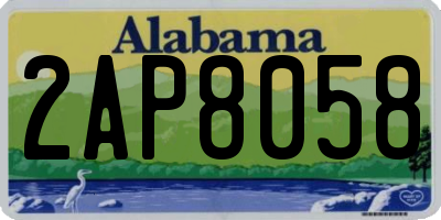 AL license plate 2AP8058