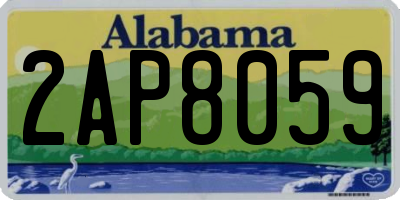 AL license plate 2AP8059