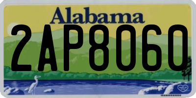 AL license plate 2AP8060