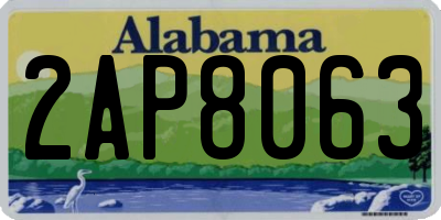 AL license plate 2AP8063