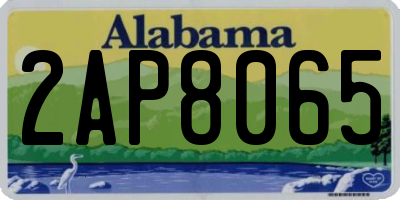 AL license plate 2AP8065