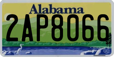 AL license plate 2AP8066
