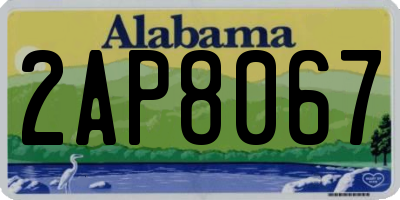 AL license plate 2AP8067