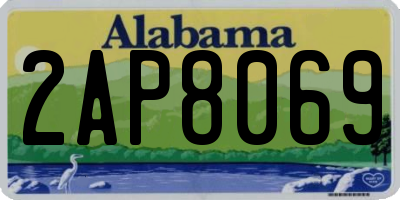 AL license plate 2AP8069