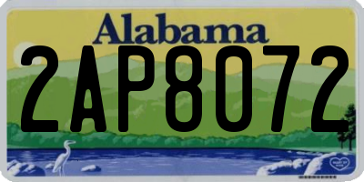 AL license plate 2AP8072