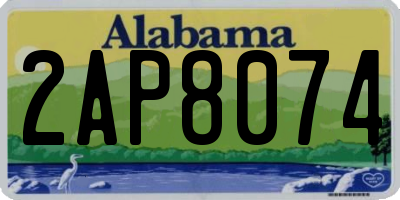 AL license plate 2AP8074