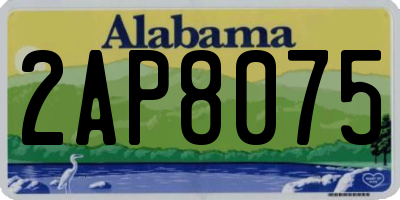AL license plate 2AP8075