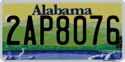 AL license plate 2AP8076