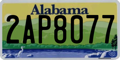 AL license plate 2AP8077