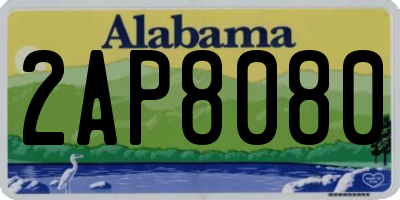 AL license plate 2AP8080