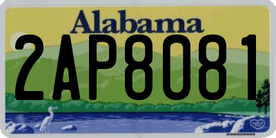 AL license plate 2AP8081