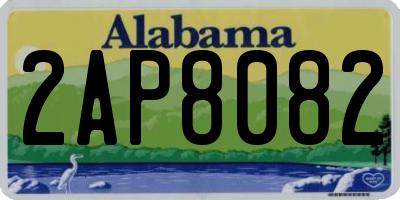 AL license plate 2AP8082