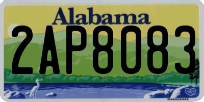 AL license plate 2AP8083