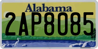 AL license plate 2AP8085